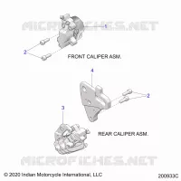 BRAKES, FRONT BRAKE CALIPERS AND REAR