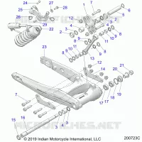 REAR SUSPENSION ASM., SWING ARM AND SHOCK