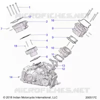 ENGINE, CYLINDER AND CYLINDER HEAD MNTG.
