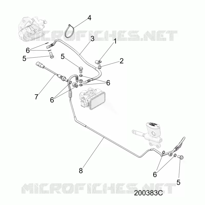 BRAKES, BRAKE LINE, REAR, ABS