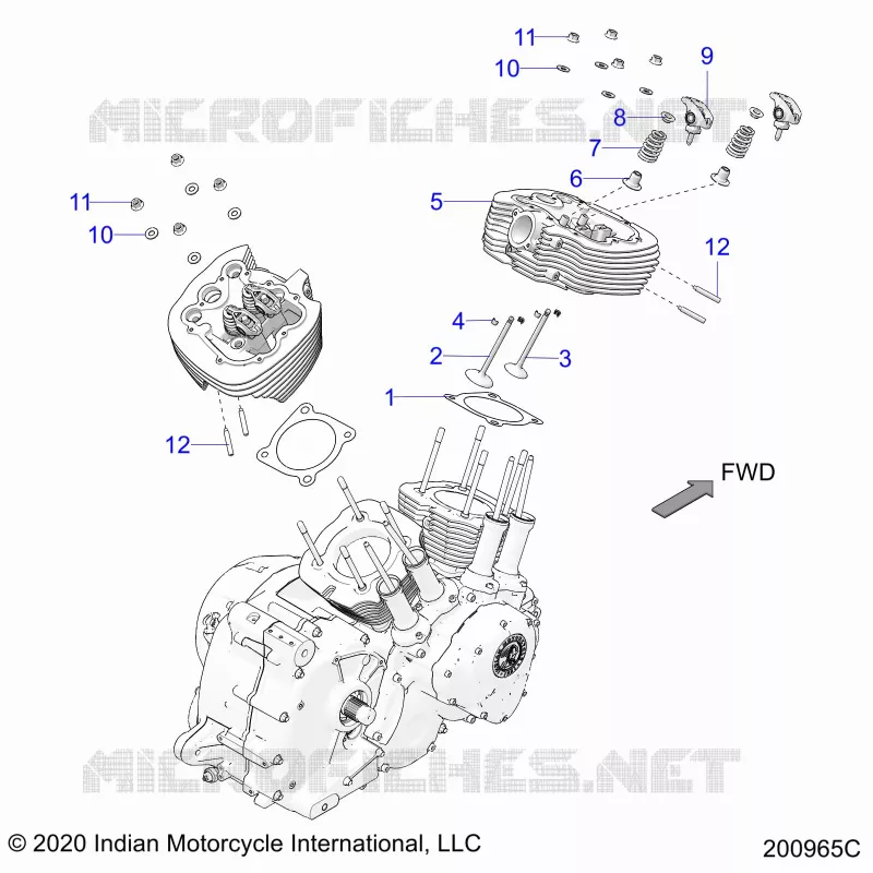 ENGINE, CYLINDER HEAD ASM.