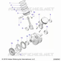 ENGINE, PISTON AND CRANKSHAFT ASM.