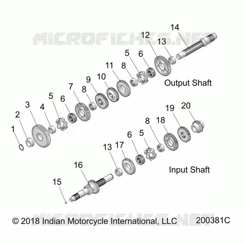 DRIVE TRAIN, INPUT/OUTPUT SHAFT ASM.