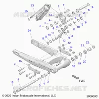 REAR SUSPENSION ASM., SWING ARM AND SHOCK