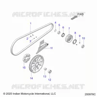 DRIVE TRAIN, DRIVE SPROCKET, BELT AND GUARD