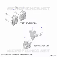 BRAKES, FRONT BRAKE CALIPERS AND REAR