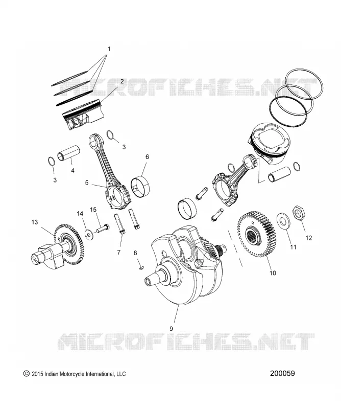 ENGINE, PISTON AND CRANKSHAFT