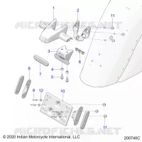 LICENSE PLATE BRACKET/REAR LIGHT HOUSING