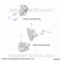 BRAKES, FRONT BRAKE CALIPERS AND REAR