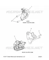 BRAKES, FRONT BRAKE CALIPERS AND REAR