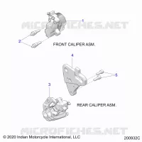 BRAKES, FRONT BRAKE CALIPERS AND REAR