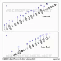 DRIVE TRAIN, INPUT/OUTPUT SHAFT ASM.