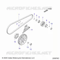 DRIVE TRAIN, DRIVE SPROCKET, BELT AND GUARD