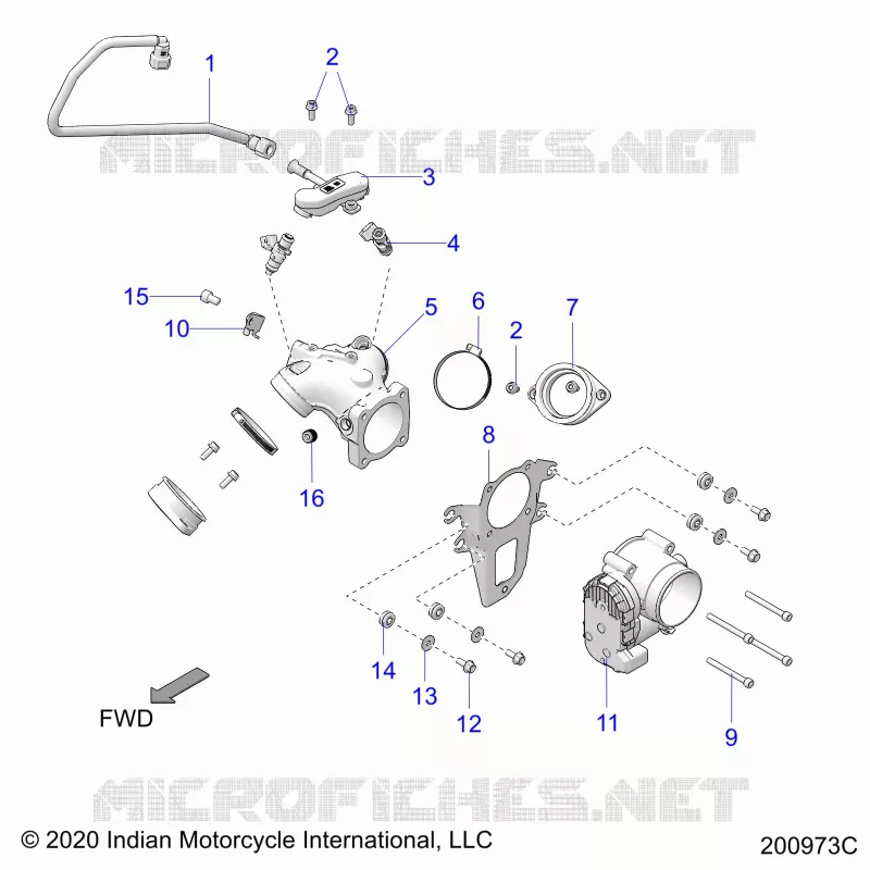 FUEL SYSTEM, FUEL CLAM SHELL/THROTTLE BODY