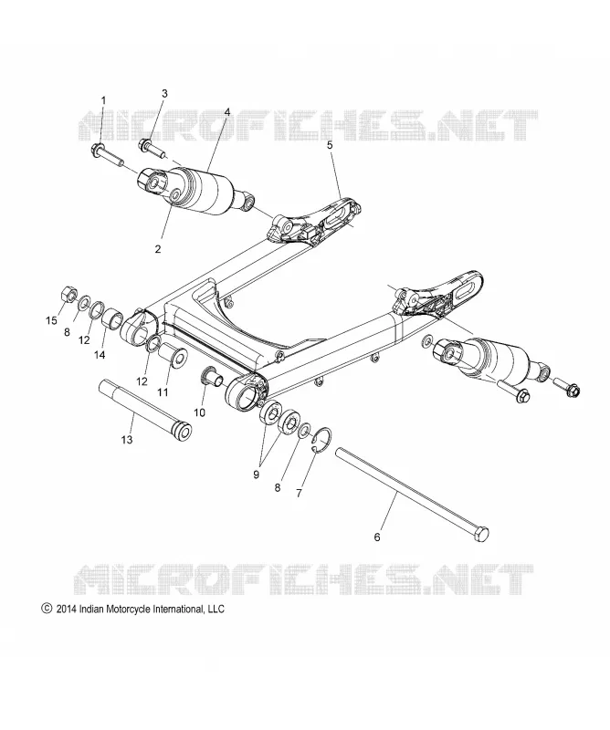 REAR SUSPENSION ASM., SWING ARM AND SHOCKS
