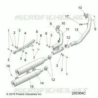ENGINE, EXHAUST ASM.