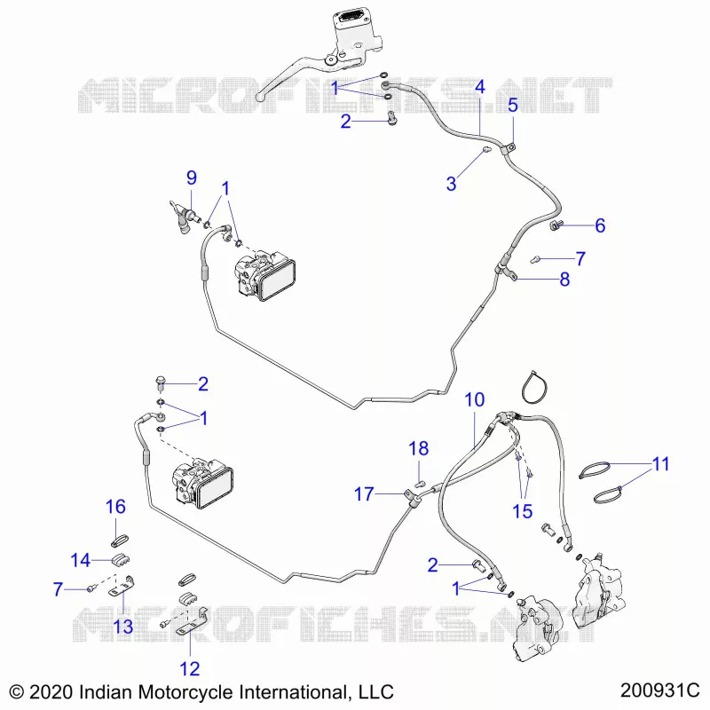 BRAKES, BRAKE LINE, FRONT, ABS