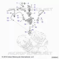 ENGINE, IGNITION, THERMOSTAT HOUSING ASM.