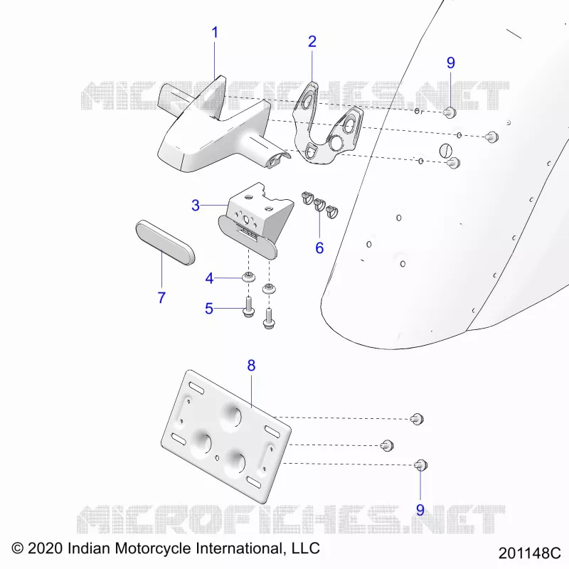 BODY, LICENSE PLATE BRKT/REAR LIGHT HOUSING MOUNT