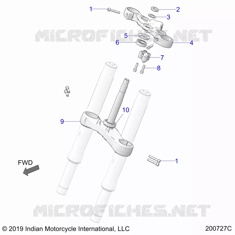UPPER AND LOWER STEERING CLAMPS