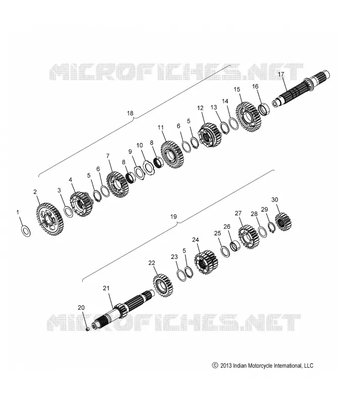 DRIVE TRAIN, INPUT/OUTPUT SHAFT ASM.