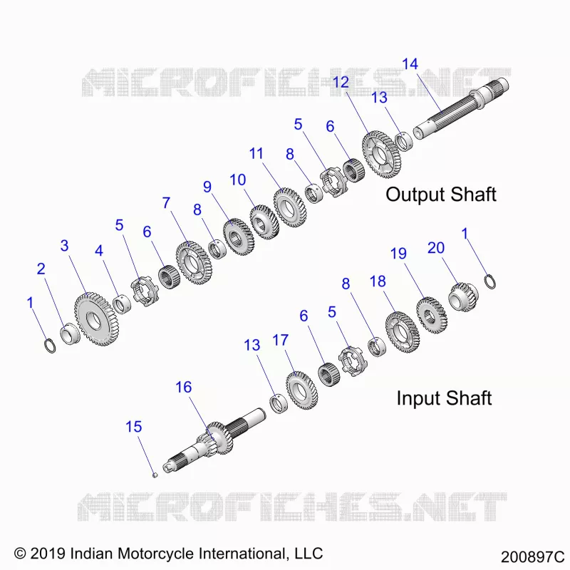 DRIVE TRAIN, INPUT/OUTPUT SHAFT ASM.