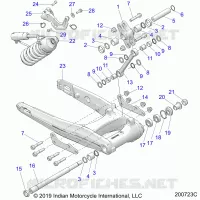REAR SUSPENSION ASM., SWING ARM AND SHOCK