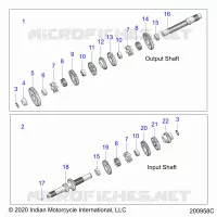 DRIVE TRAIN, INPUT/OUTPUT SHAFT ASM.