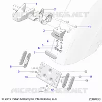 BODY, TAILLIGHT, LICENSE PLATE BRACKET