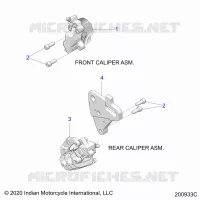 BRAKES, FRONT BRAKE CALIPERS AND REAR