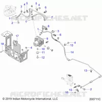 BRAKES, BRAKE LINE, REAR, AND ABS MODULE ASM.