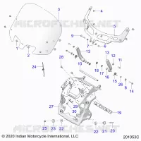 FAIRING ASM, WINDSHIELD MOUNT