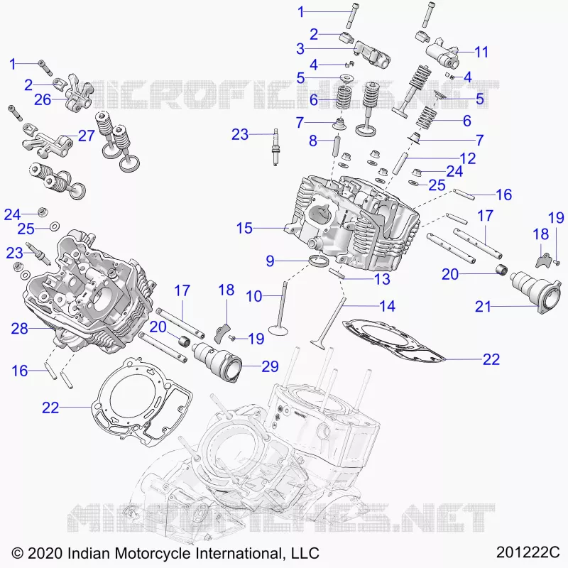 ENGINE, CYLINDER HEAD, CAMSHAFT AND VALVE ASM.