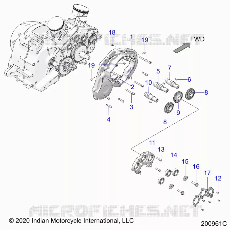 ENGINE, CAM SHAFTS AND GEARS