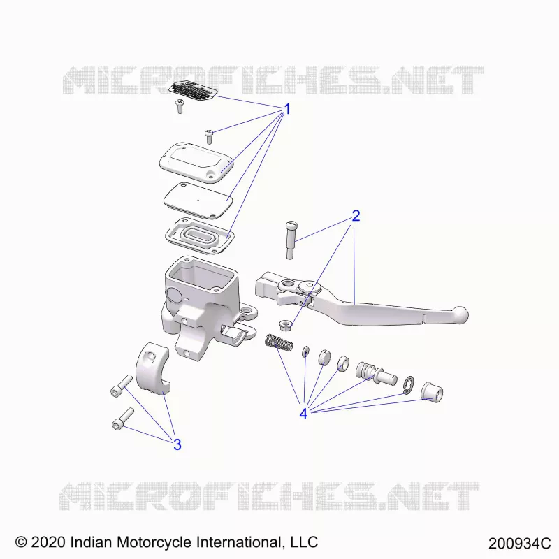 FRONT BRAKE, LEVER AND MASTER CYLINDER