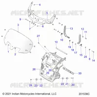 FAIRING ASM, WINDSHIELD MOUNT
