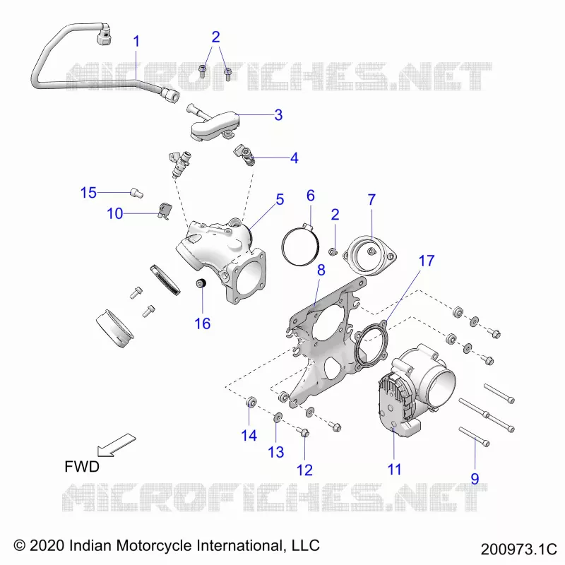 FUEL SYSTEM, FUEL CLAM SHELL/THROTTLE BODY