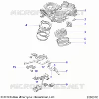 ENGINE, THROTTLE BODY AND FUEL RAIL