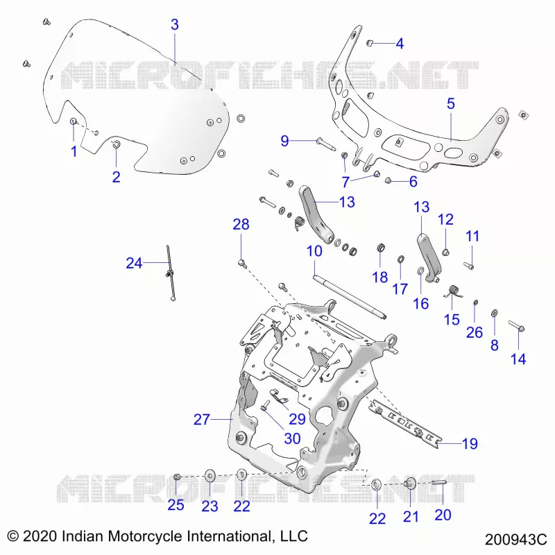 FAIRING ASM, WINDSHIELD MOUNT