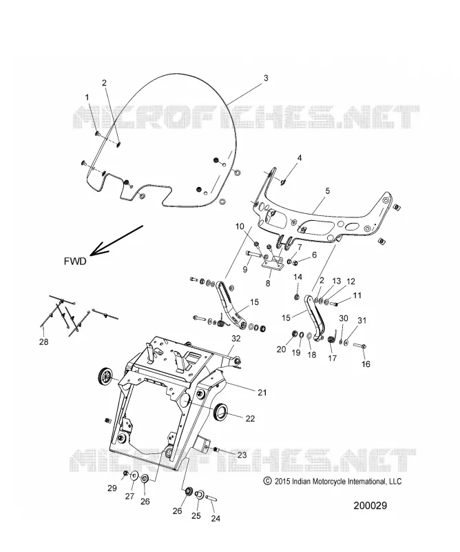 FAIRING ASM, WINDSHIELD MOUNT