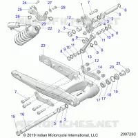 REAR SUSPENSION ASM., SWING ARM AND SHOCK