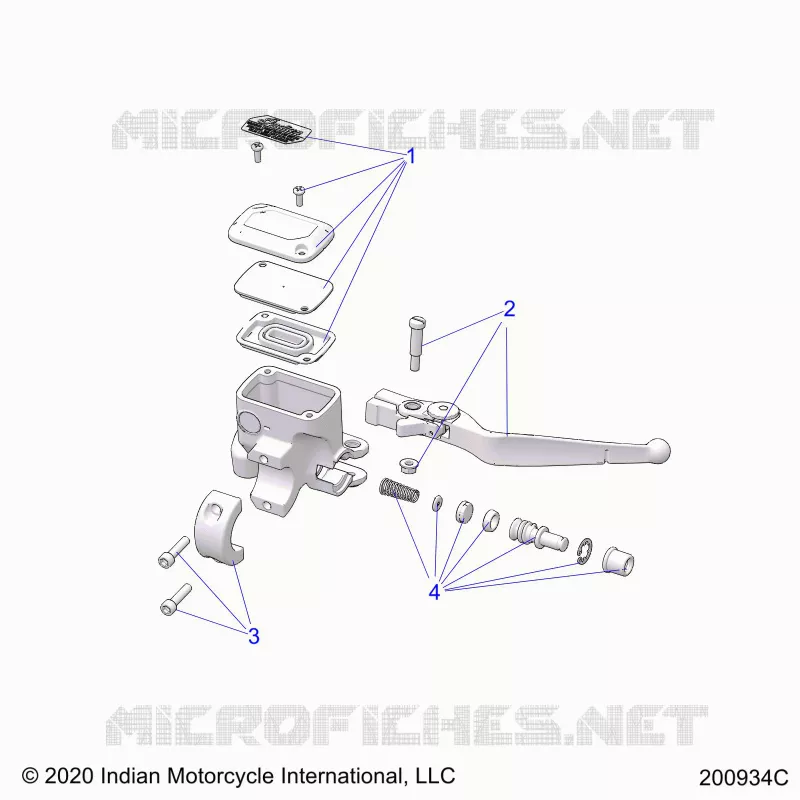 FRONT BRAKE, LEVER AND MASTER CYLINDER