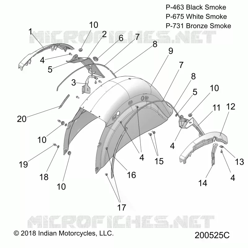 BODYWORK - REAR FENDER
