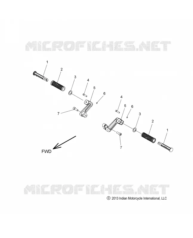 CHASSIS, FOOTPEG, PASSENGER, CHIEFTAIN