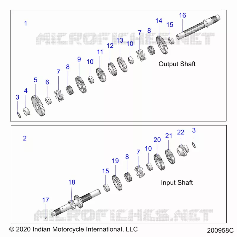 DRIVE TRAIN, INPUT/OUTPUT SHAFT ASM.