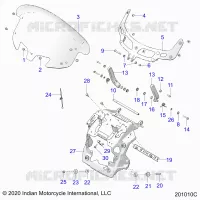 FAIRING ASM, WINDSHIELD MOUNT