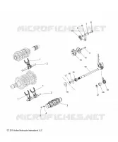 DRIVE TRAIN, SHIFT FORKS, RATCHET AND DRUM