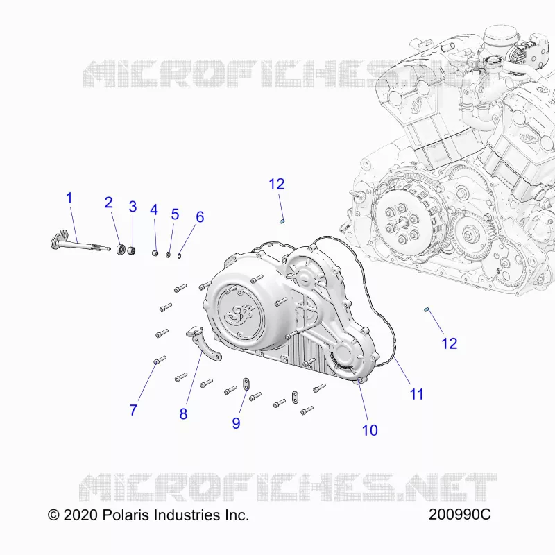 ENGINE, COVER ASM., PRIMARY DRIVE