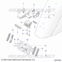 LICENSE PLATE BRACKET/REAR LIGHT HOUSING