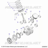 ENGINE, PISTON AND CRANKSHAFT ASM.